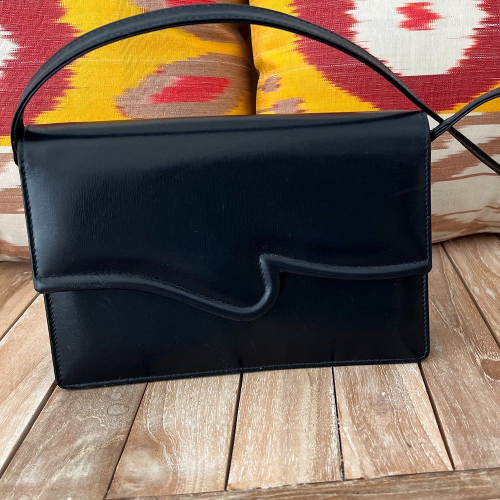 Walter Katten Small Black Leather Handbag